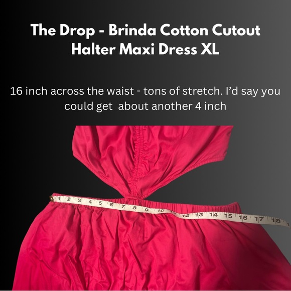 The Drop - Brinda Cotton Cutout Halter Maxi Dress XL - Picture 6 of 10